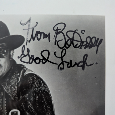 Bo Diddley - Black & White Photo Autographed