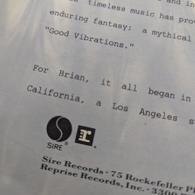 Beach Boys - Brian Wilson Press Kit 1991