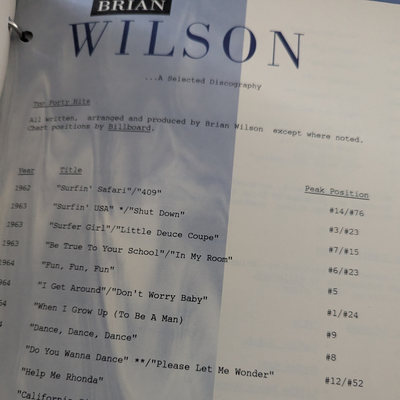 Beach Boys - Brian Wilson Press Kit 1991