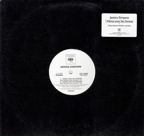 Jessica Simpson - I Wanna Love You Forever 12" Vinyl Single (Used)