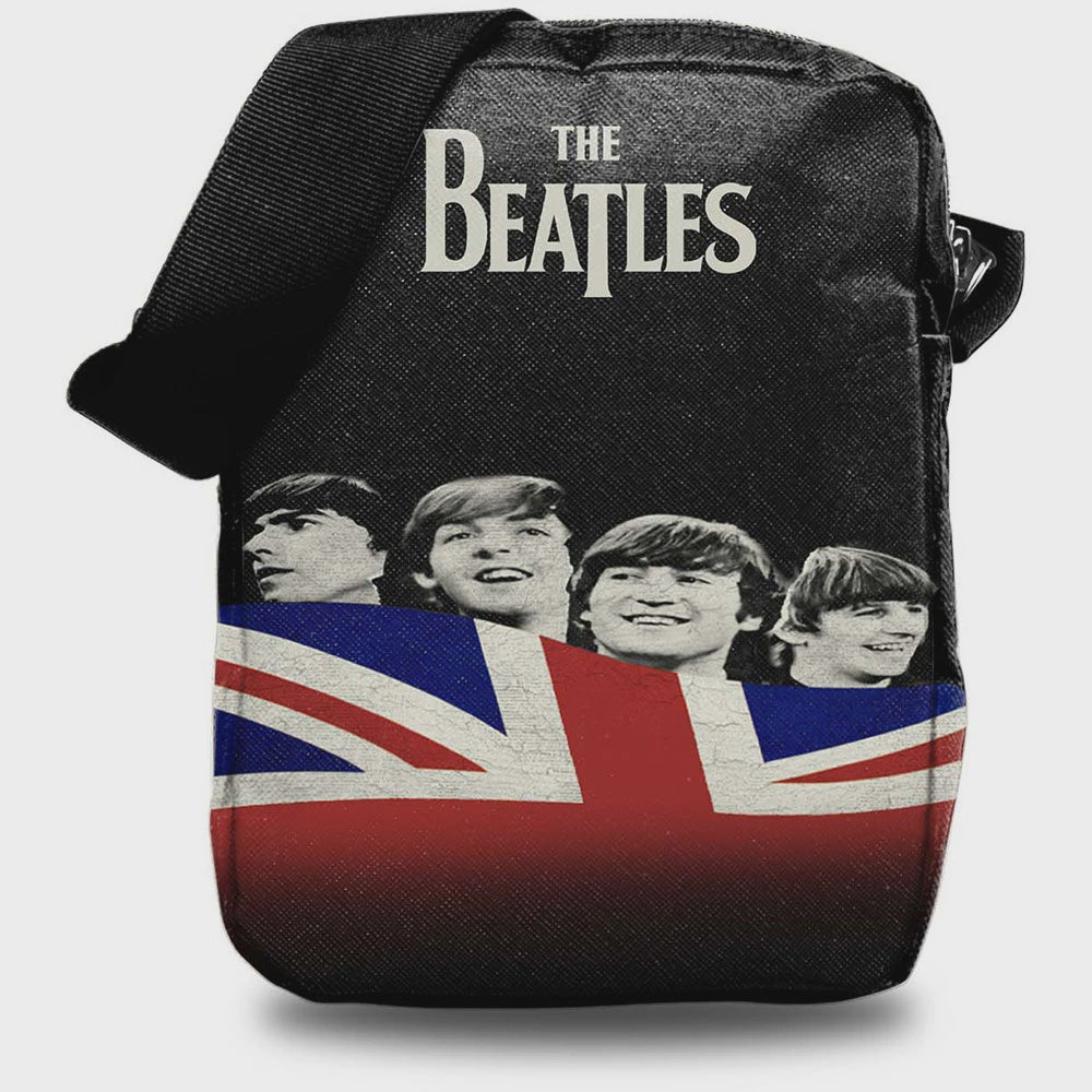 Beatles - Let It Be FlagBlack & White  Crossbody Bag