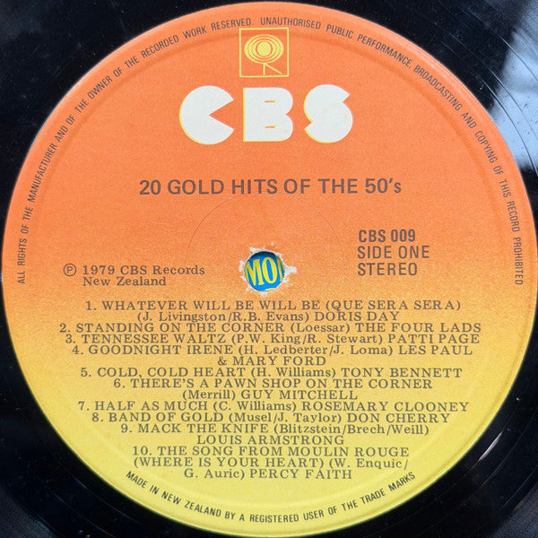 Various Artists - 20 Gold Hits Of The 50's Vinyl LP (Used)