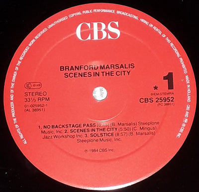 Branford Marsalis - Scenes In The City Repress Vinyl LP (Used)