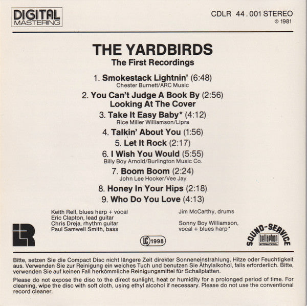 Yardbirds - London 1963: The First Recordings! CD
