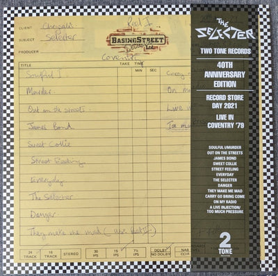 Selecter - Live In Coventry '79 RSD2021 Clear Coloured Vinyl LP