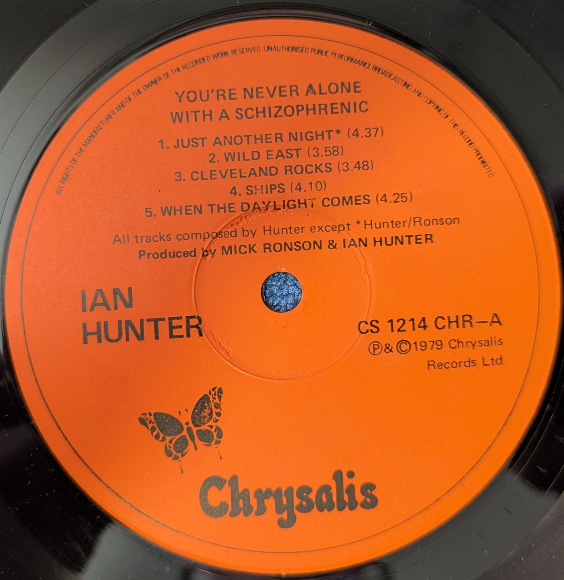 Ian Hunter - You're Never Alone With A Schizophrenic Vinyl LP (Used)