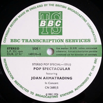 Joan Armatrading & Gordon Giltrap - Stereo Pop Special-135 Vinyl LP (Used)