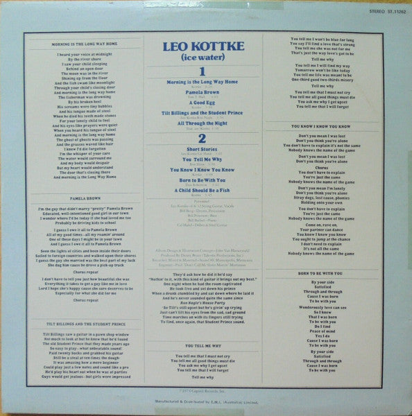 Leo Kottke - Ice Water Vinyl LP (Used)