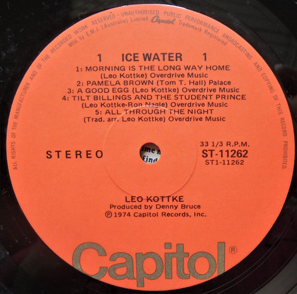 Leo Kottke - Ice Water Vinyl LP (Used)