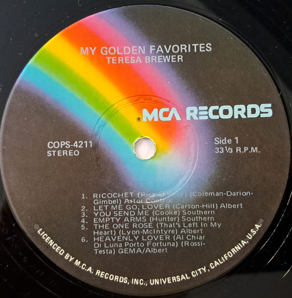 Teresa Brewer - My Golden Favorites Vinyl LP (Used)