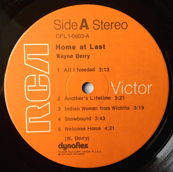 Wayne Berry - Home At Last Vinyl LP (Used)