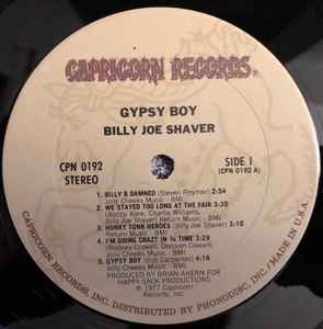 Billy Joe Shaver - Gypsy Boy Vinyl LP (Used)