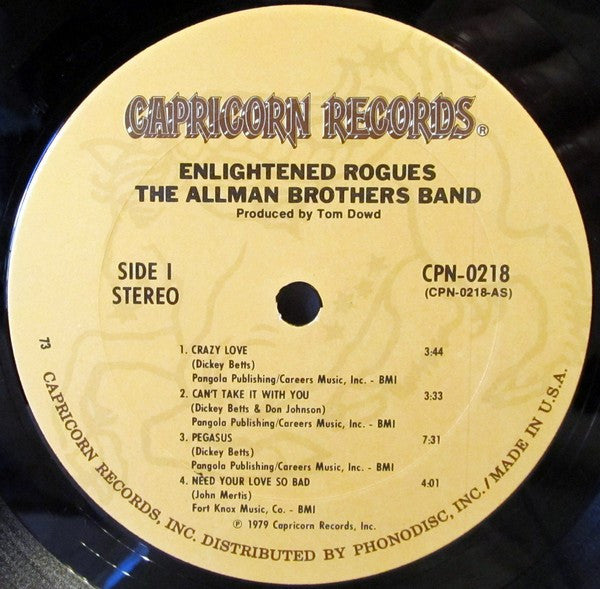 Allman Brothers Band - Enlightened Rogues Vinyl LP (Used)