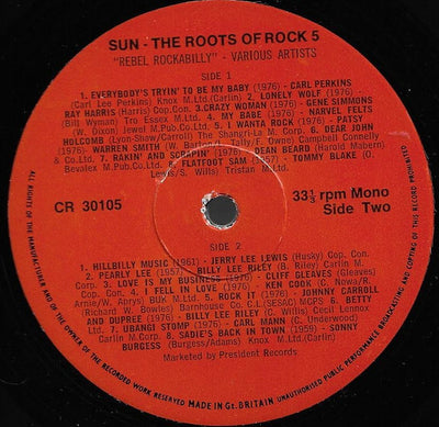 Various Artists - Sun: The Roots Of Rock: Volume 5: Rebel Rockabilly Vinyl LP (Used)