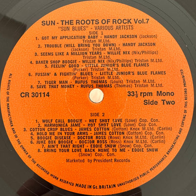 Various Artists - Sun: The Roots Of Rock: Volume 7: Sun Blues Vinyl LP (Used)
