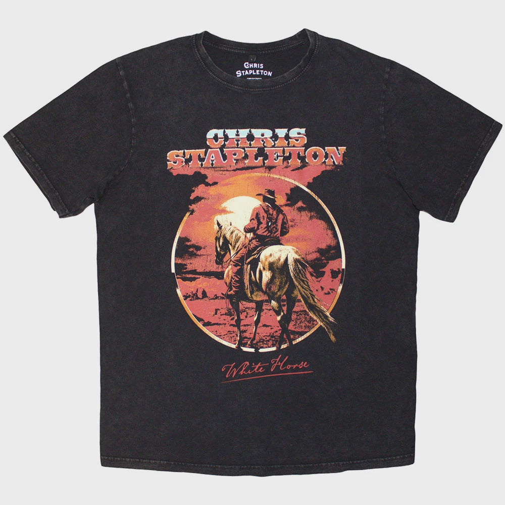 Chris Stapleton - White Horse Unisex Stone Wash T-Shirt