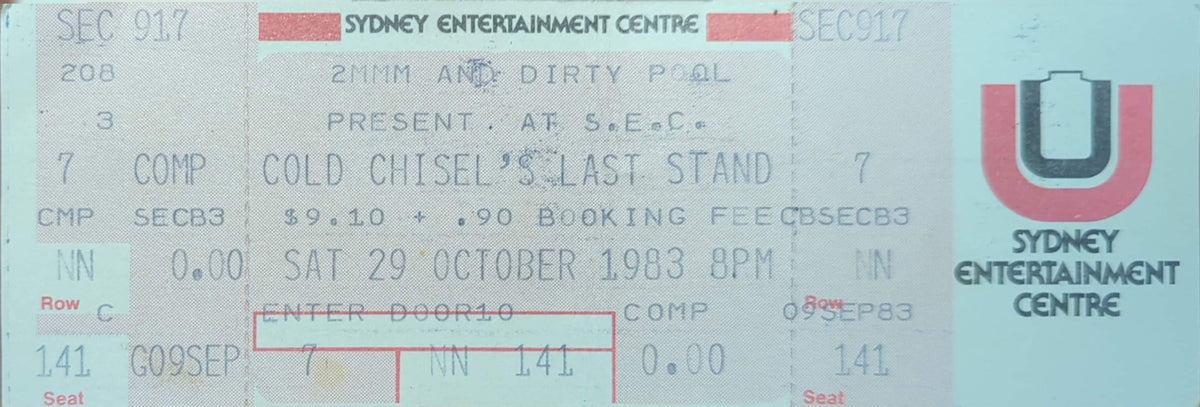 Cold Chisel - 1983 Original Vintage Concert Ticket Seat #141