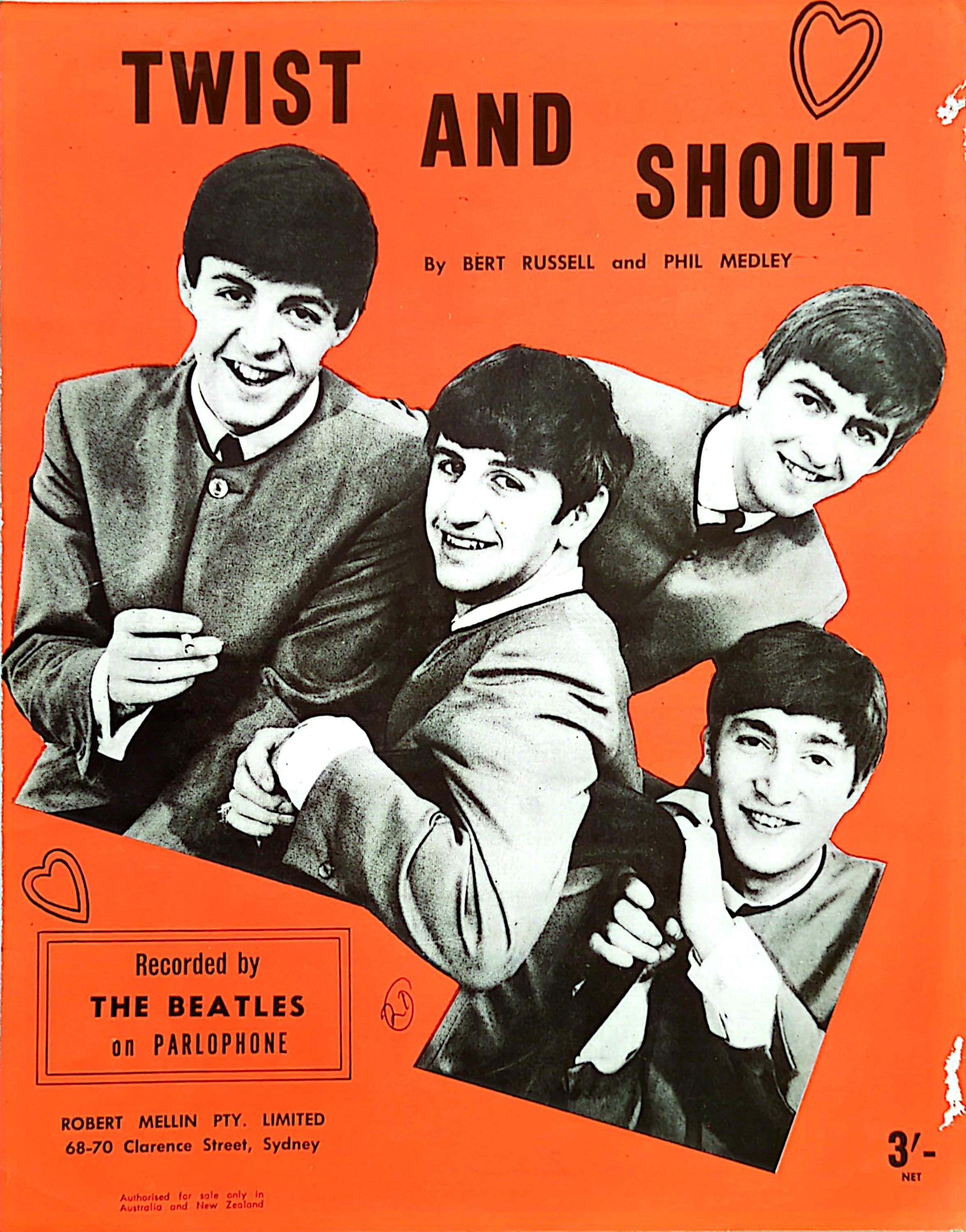 Beatles - Twist & Shout 1961 Vintage Sheet Music
