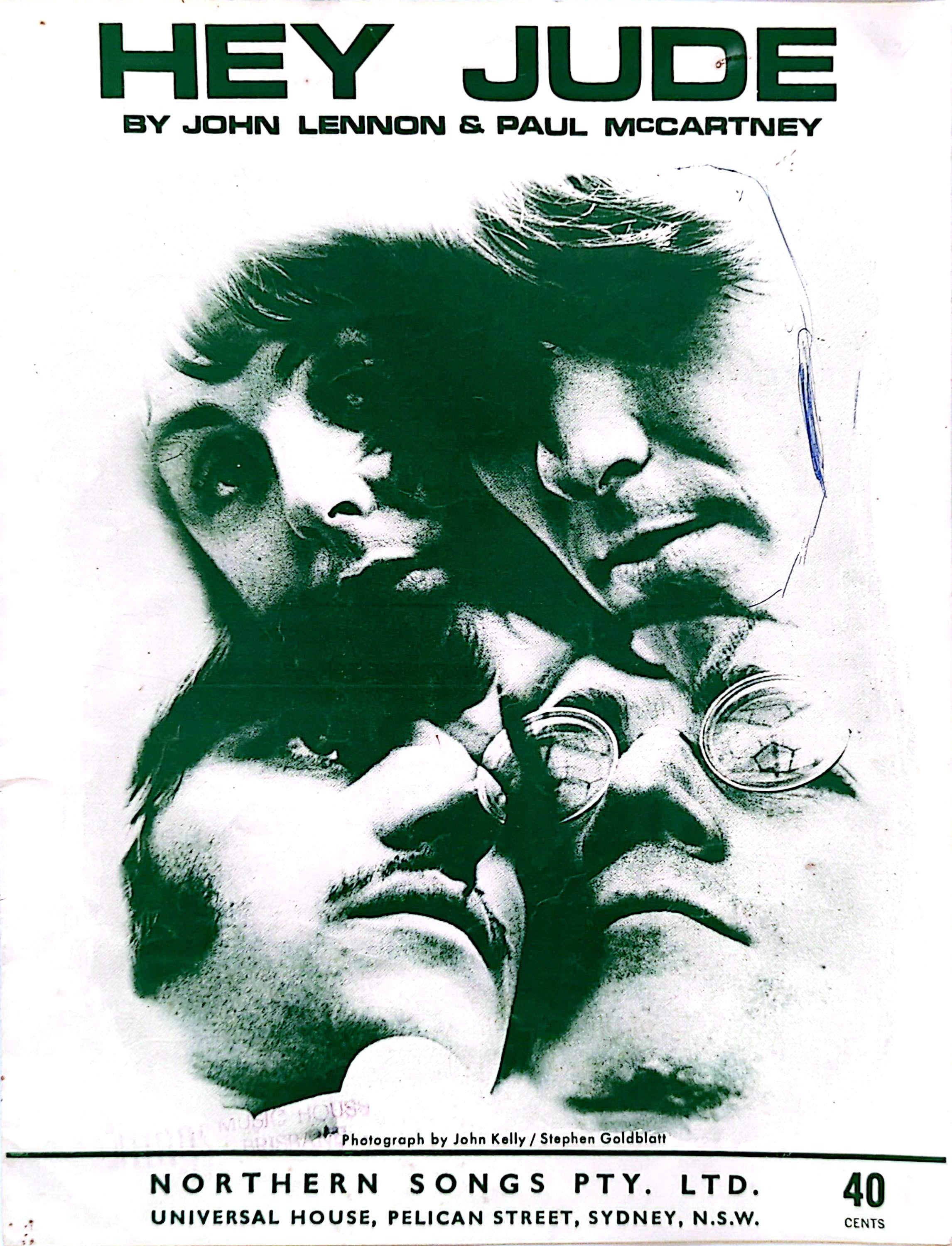 Beatles - Hey Jude 1968 Vintage Sheet Music