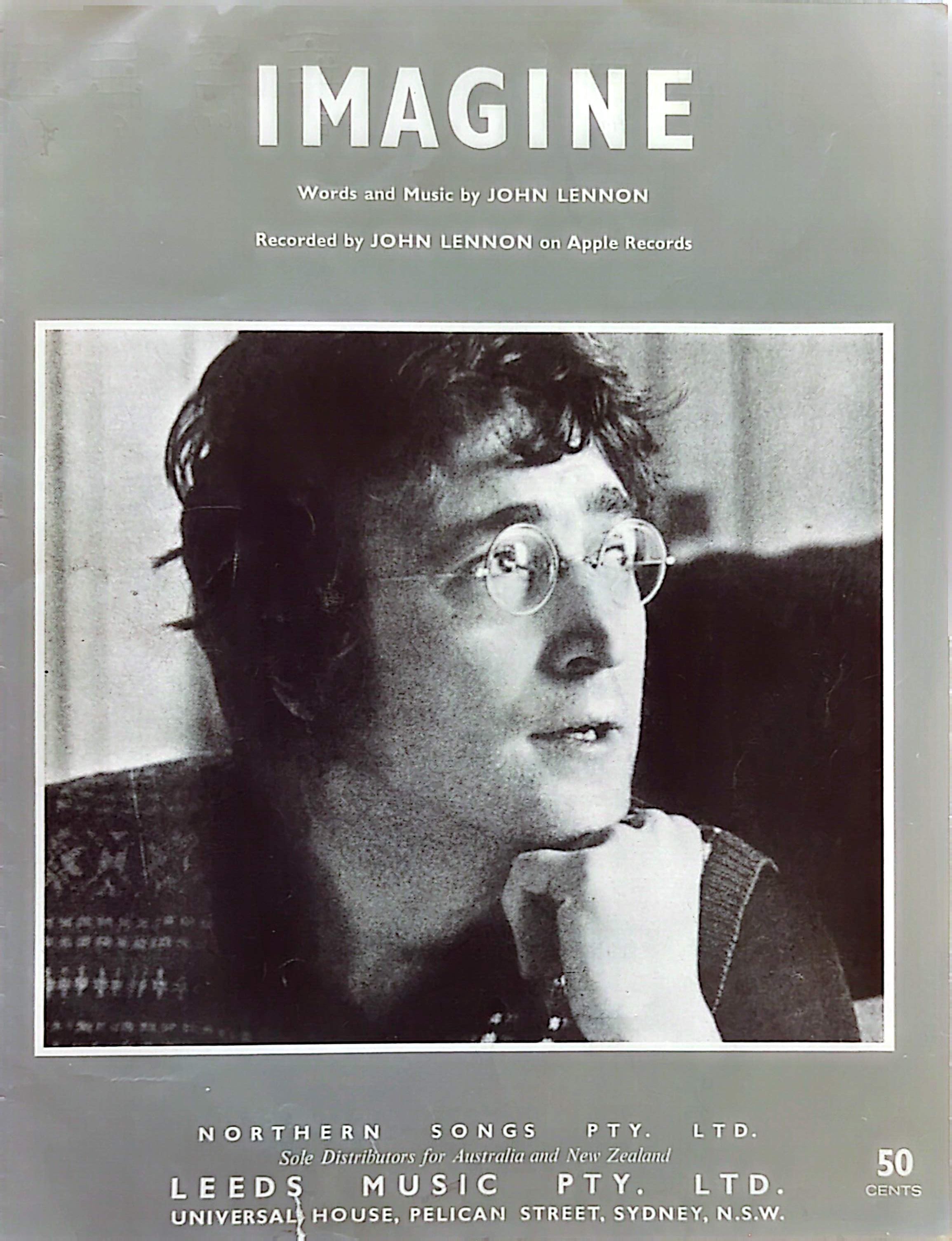 John Lennon - Imagine (1971) Australian Sheet Music