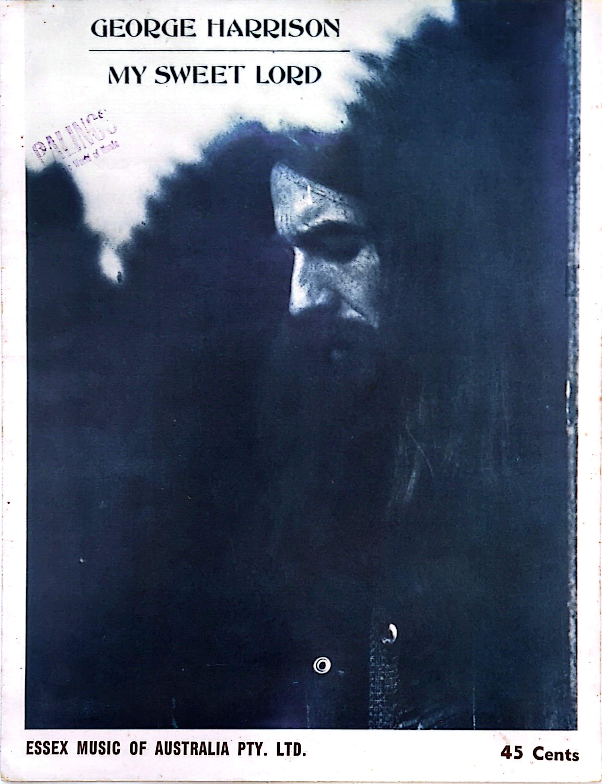 George Harrison - My Sweet Lord 1970 Vintage Sheet Music