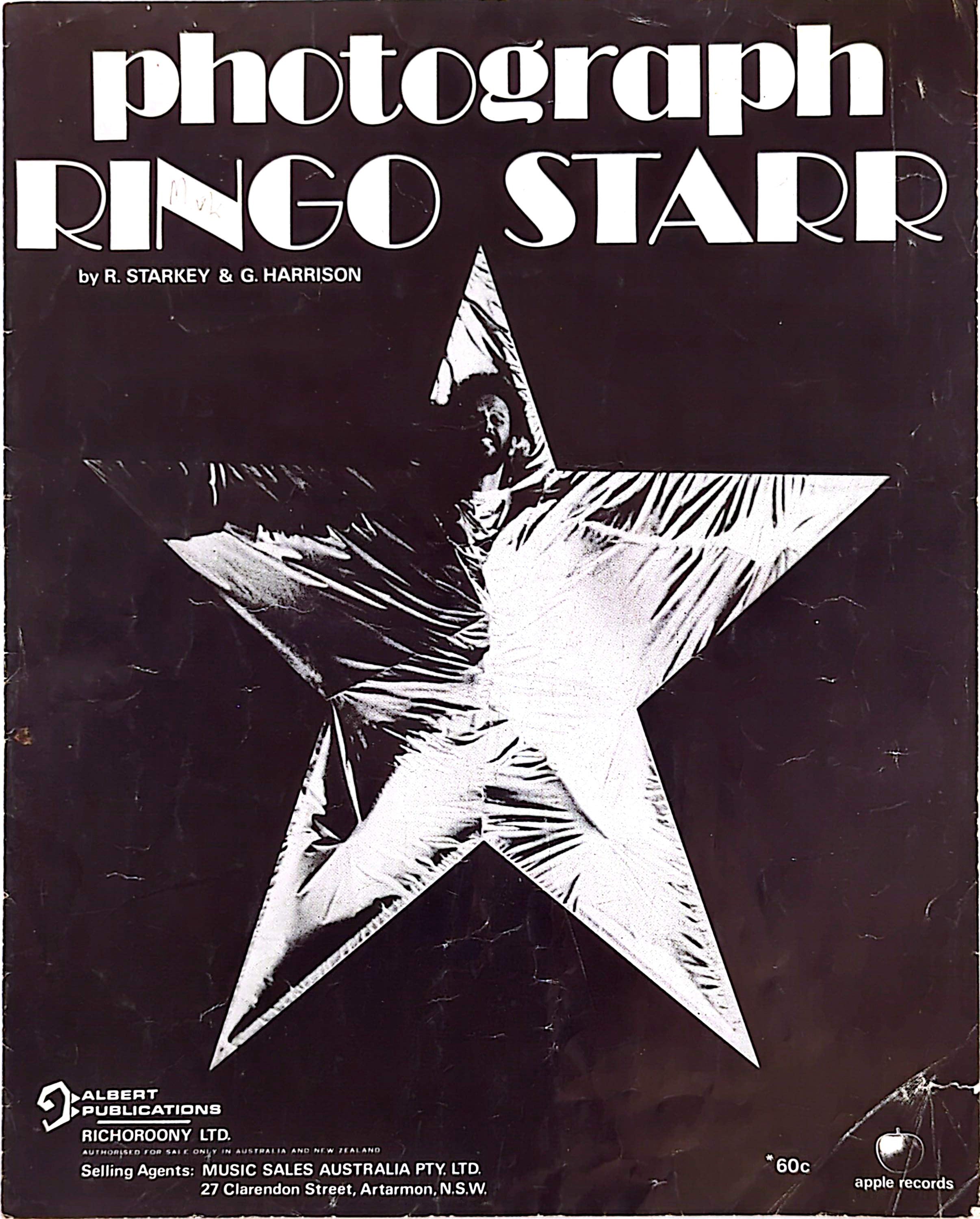 Ringo Starr - Photograph (1973) Australian Sheet Music