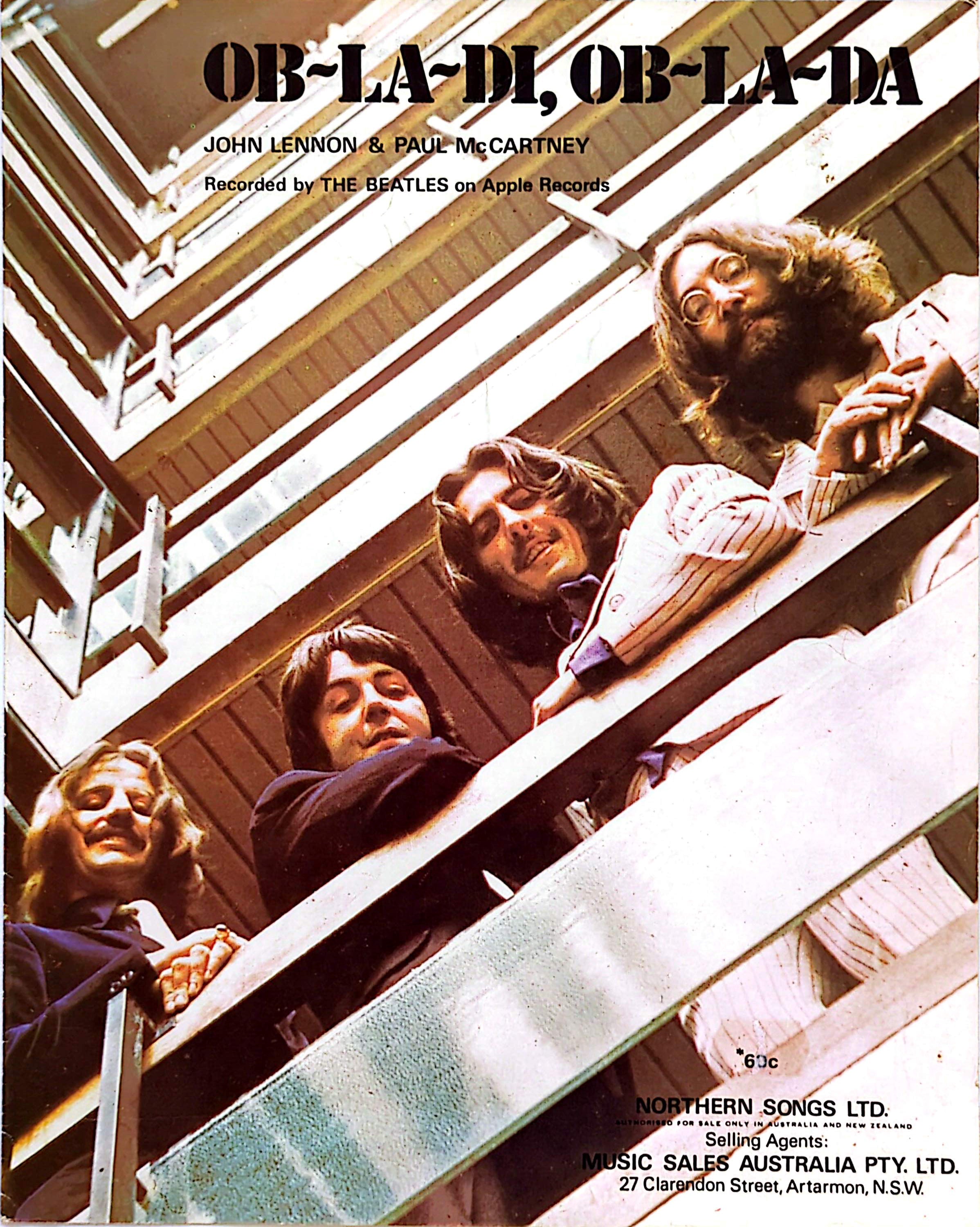 Beatles - Ob-La-Di Ob La Da 1968 Vintage Sheet Music