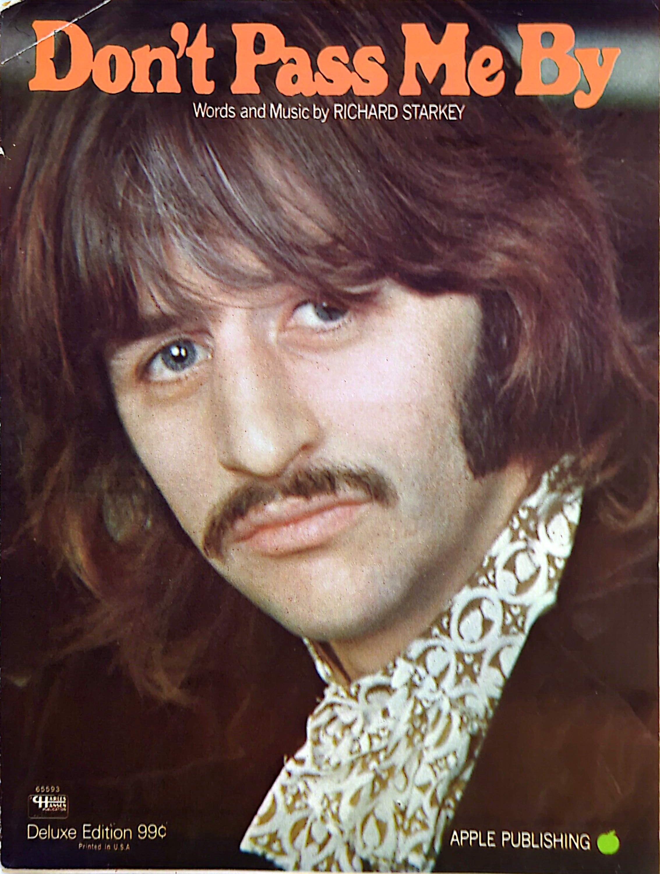 Beatles - Ringo Starr Don't Pass Me By 1968 US Vintage Sheet Music