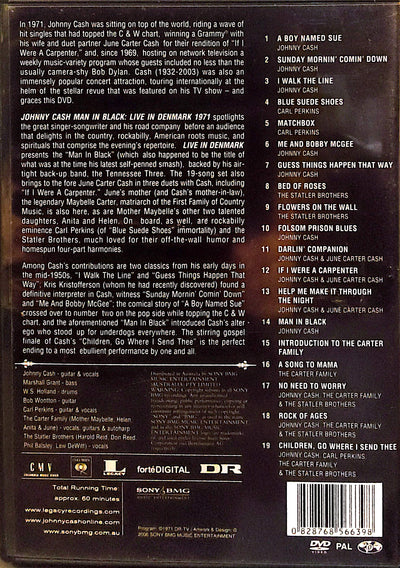 Johnny Cash - Man In Black Live In Denmark 1971 DVD