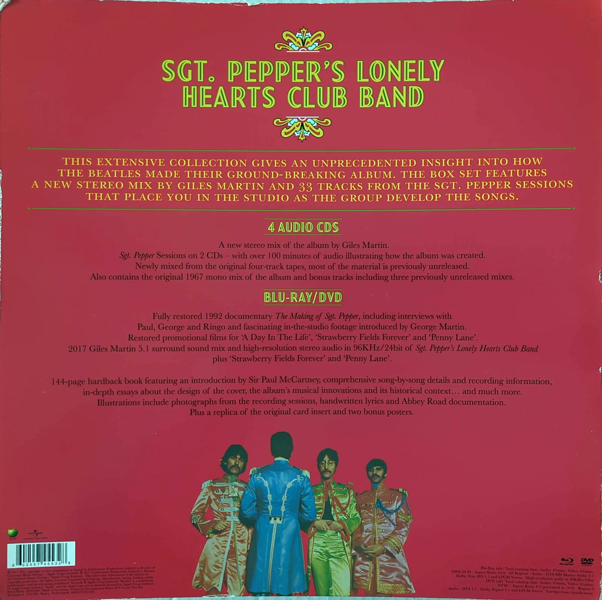 Beatles - Sgt. Pepper's Lonely Hearts Club Band 50th Anniversary Super Deluxe Edition Box Set 4CD + Blu-Ray + DVD