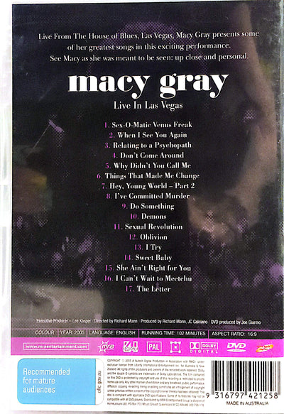 Macy Gray - Live In Las Vegas DVD