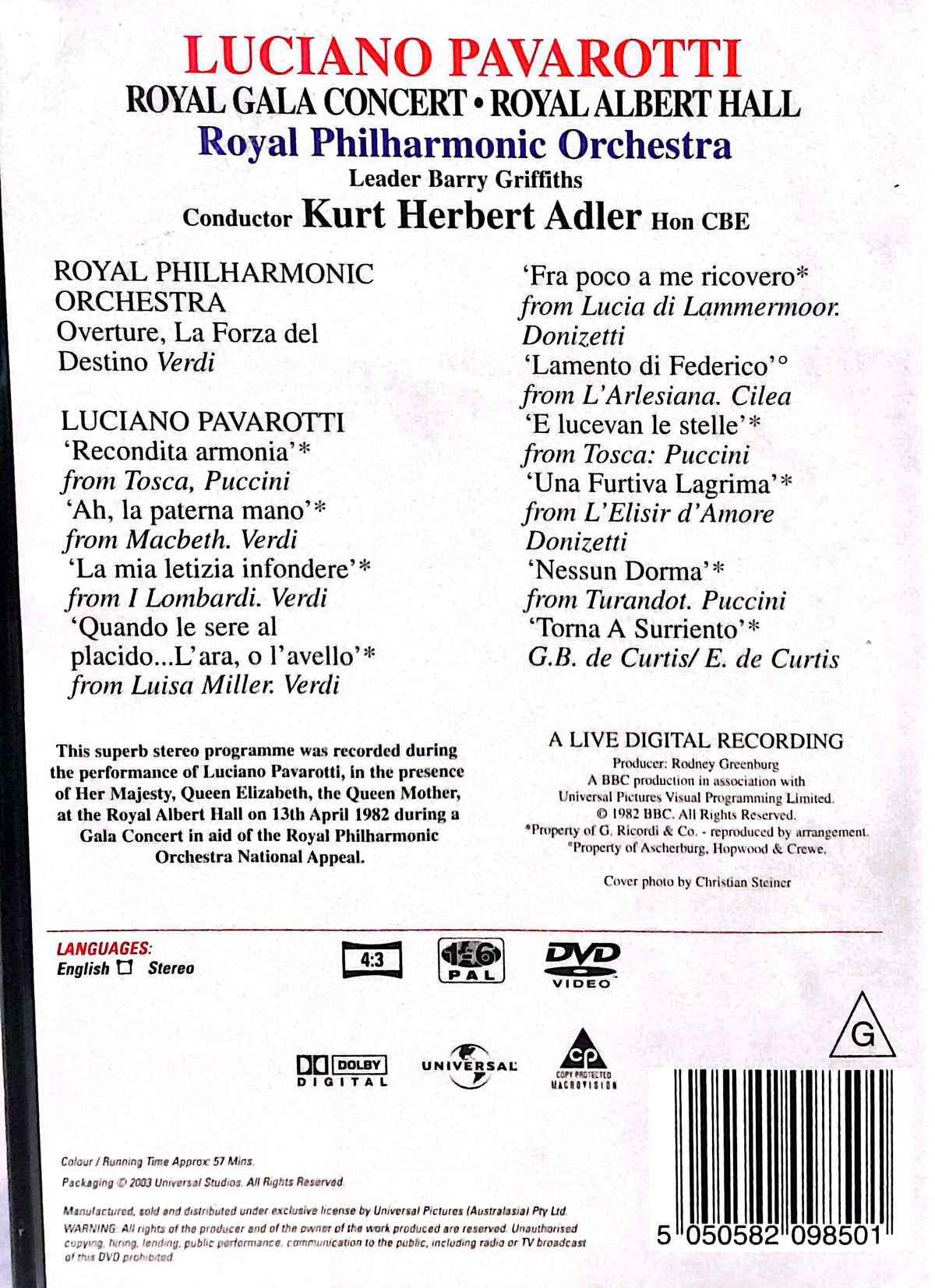 Luciano Pavarotti - The Essential Pavarotti DVD