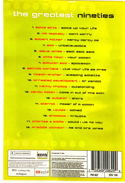 Various Artists - The Greatest Nineties DVD