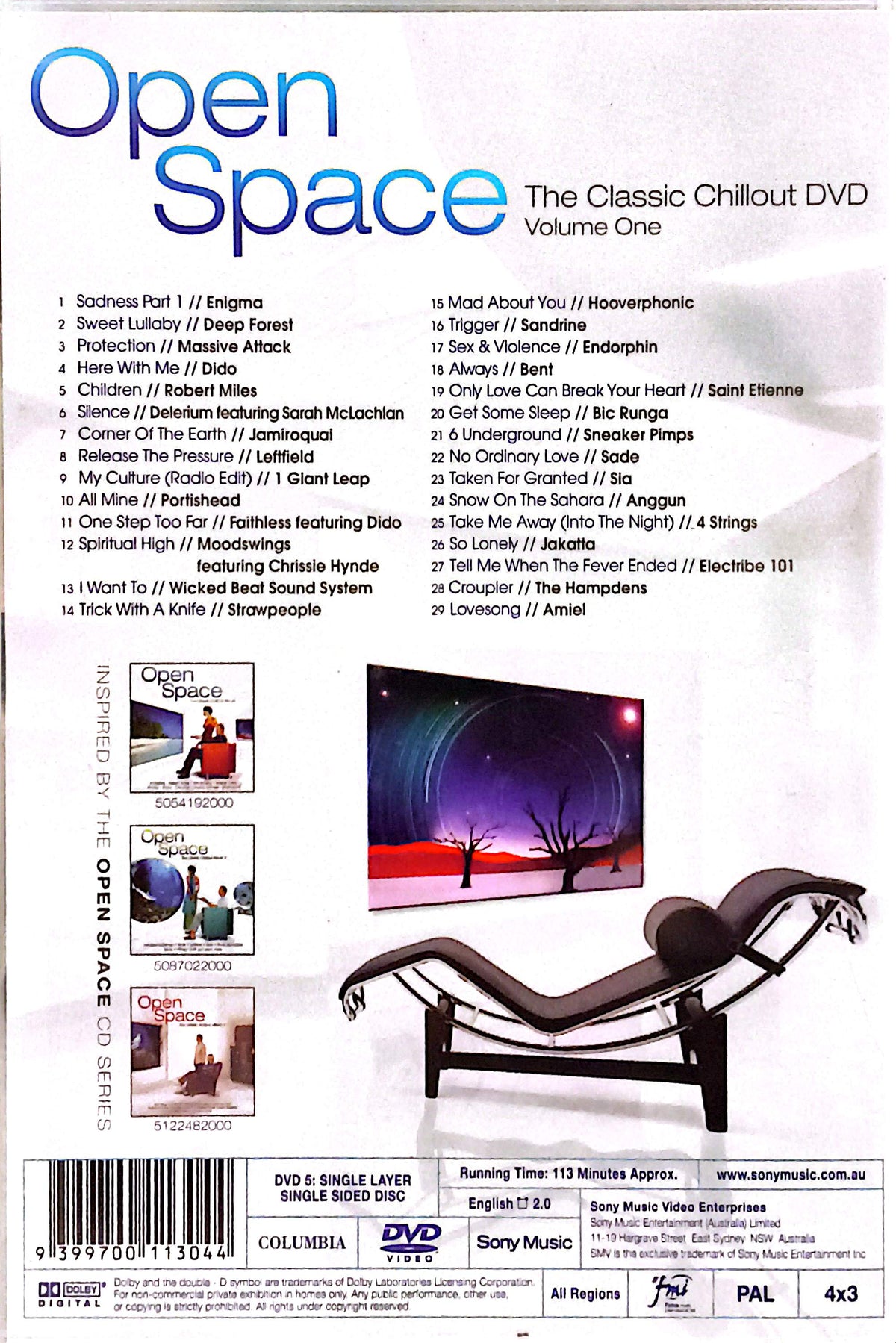 Various Artists - Open Space: The Classic Chillout Volume 1 DVD