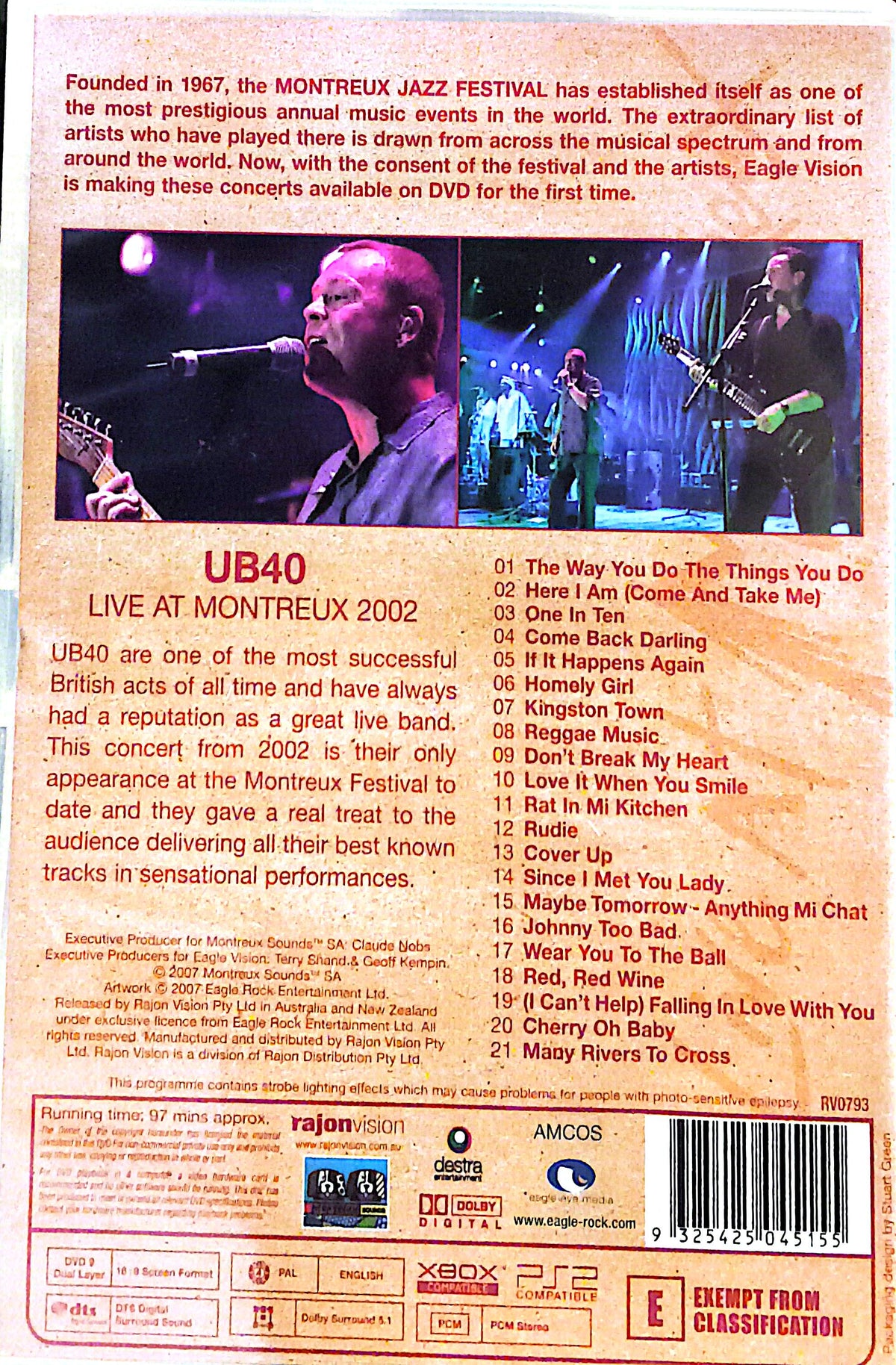 UB40 - Live At Montreux 2002 DVD