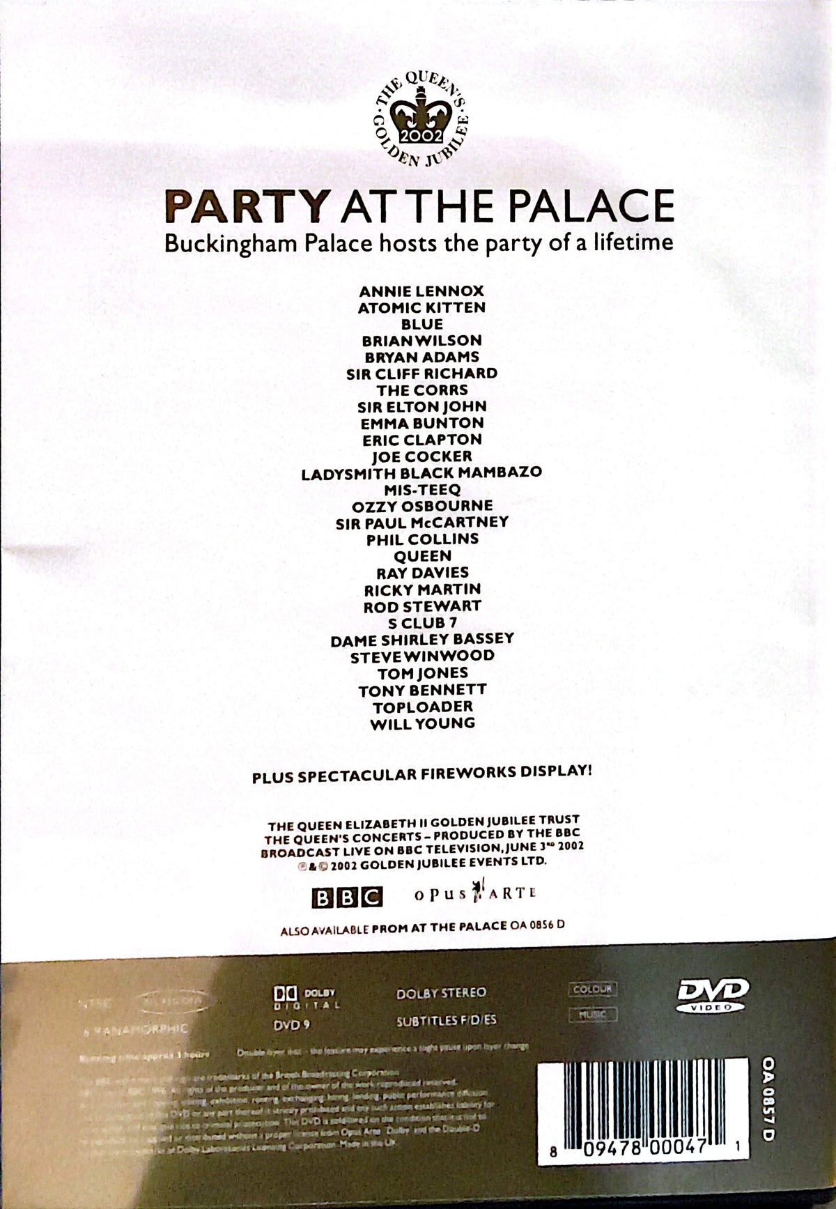 Various Artists - Party At The Palace DVD