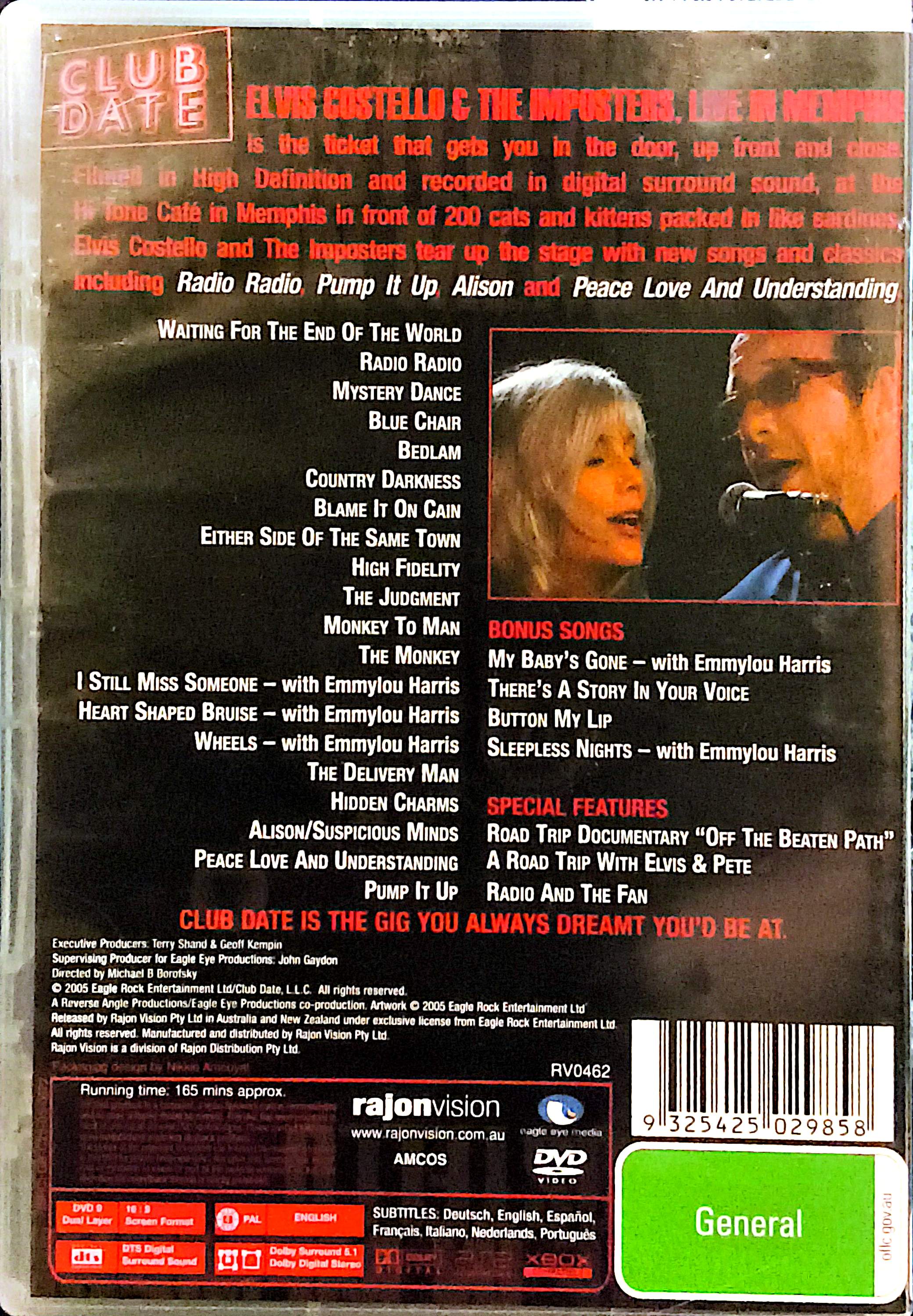 Elvis Costello and The Imposters - Live in Memphis DVD