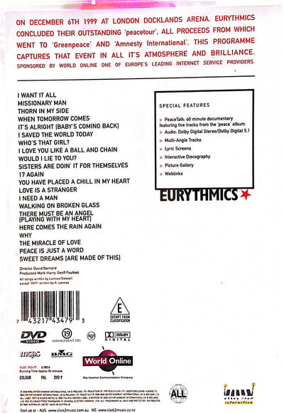 Eurythmics - Peace Tour DVD