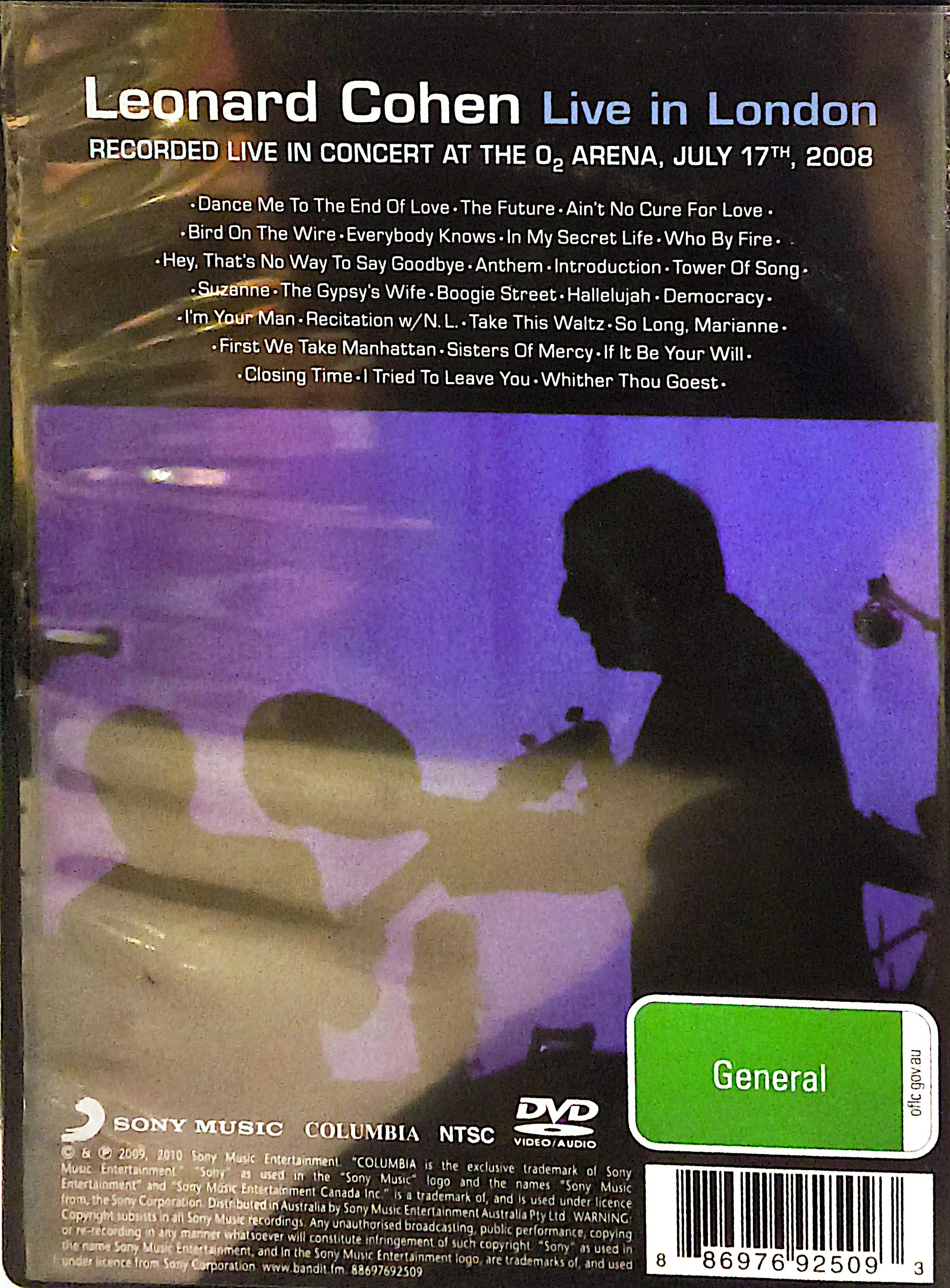 Leonard Cohen - Live In London DVD