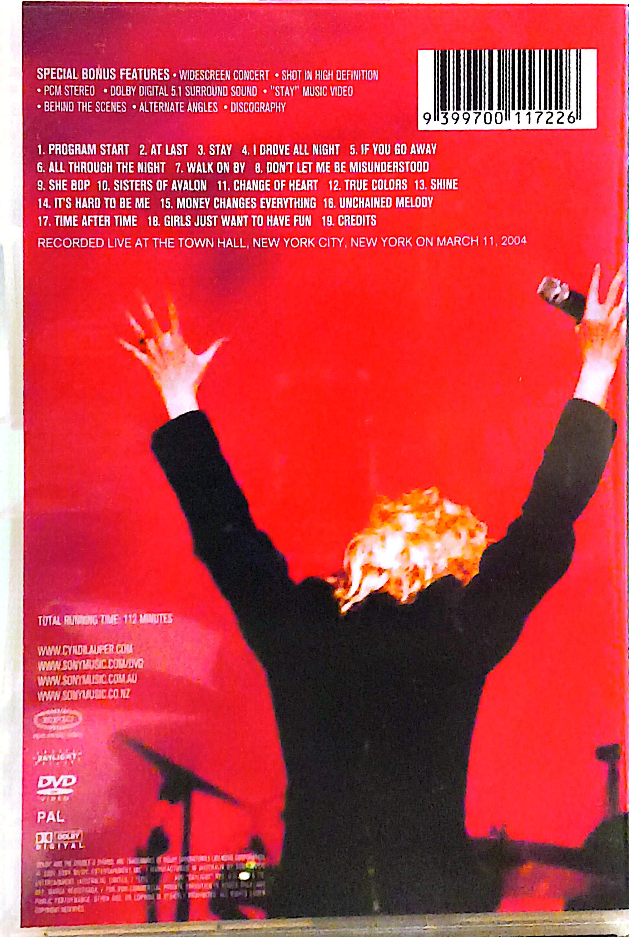 Cyndi Lauper - Live... At Last DVD
