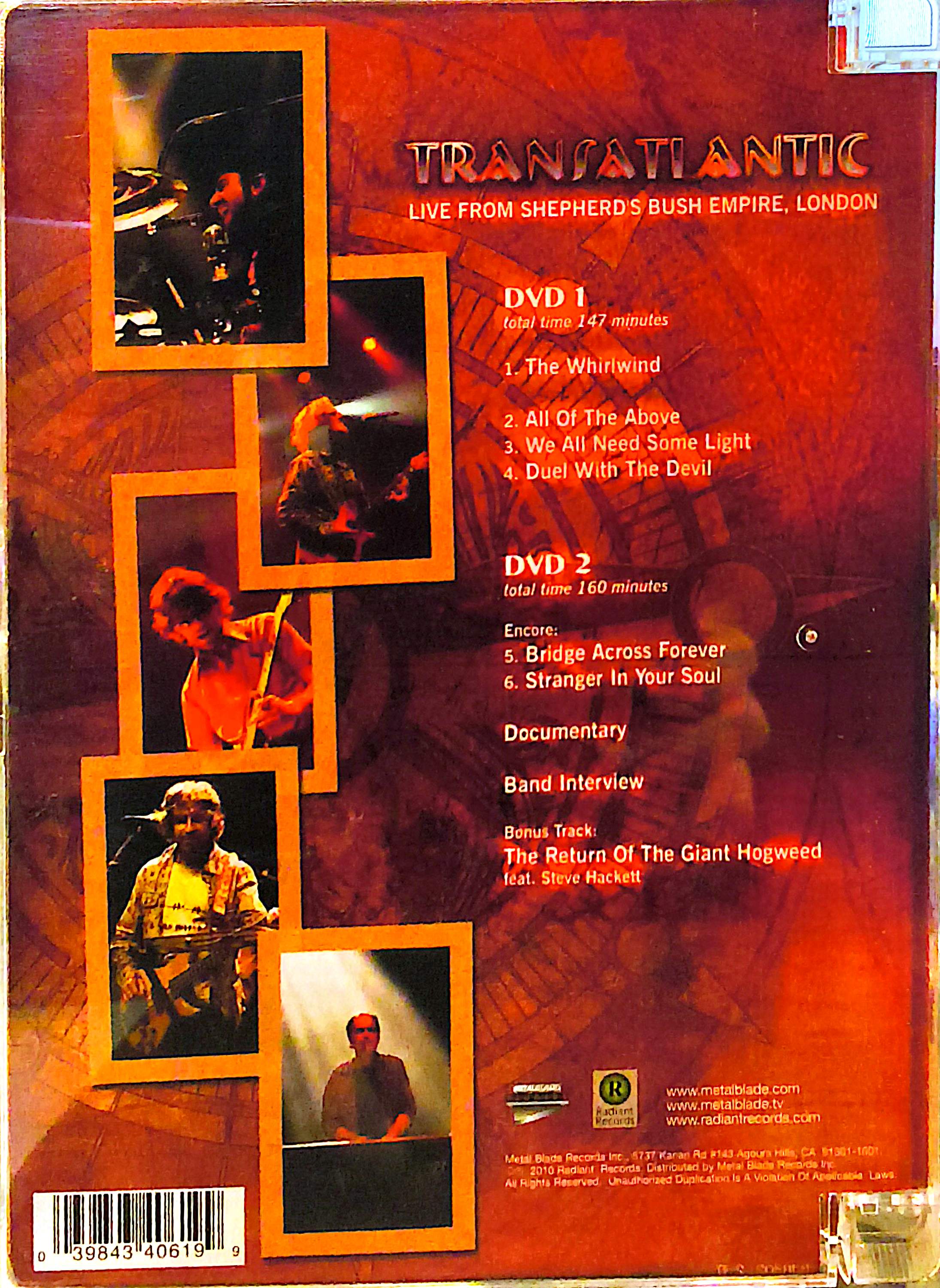 Transatlantic - Whirld Tour 2010 2DVD