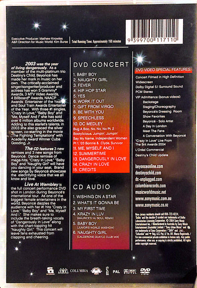 Beyonce - Live at Wembley DVD & CD