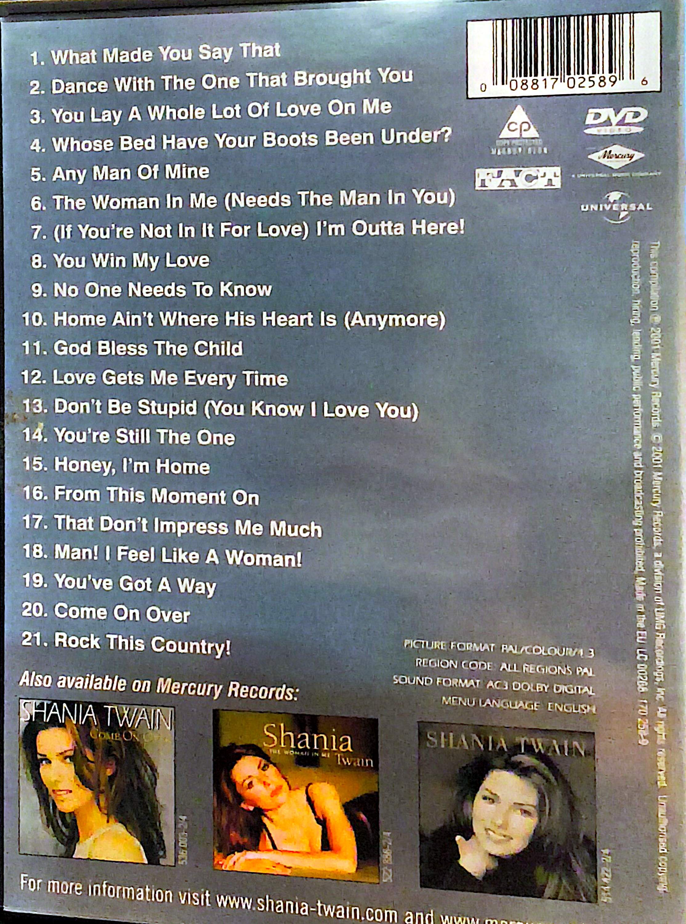 Shania Twain - The Platinum Collection DVD