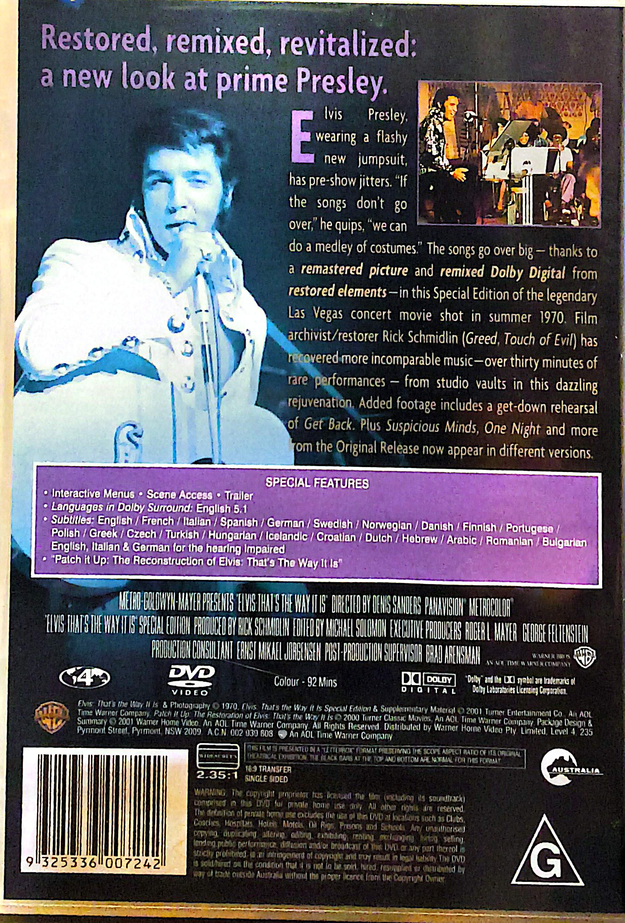 Elvis Presley - That's The Way It Is: Special Edition DVD