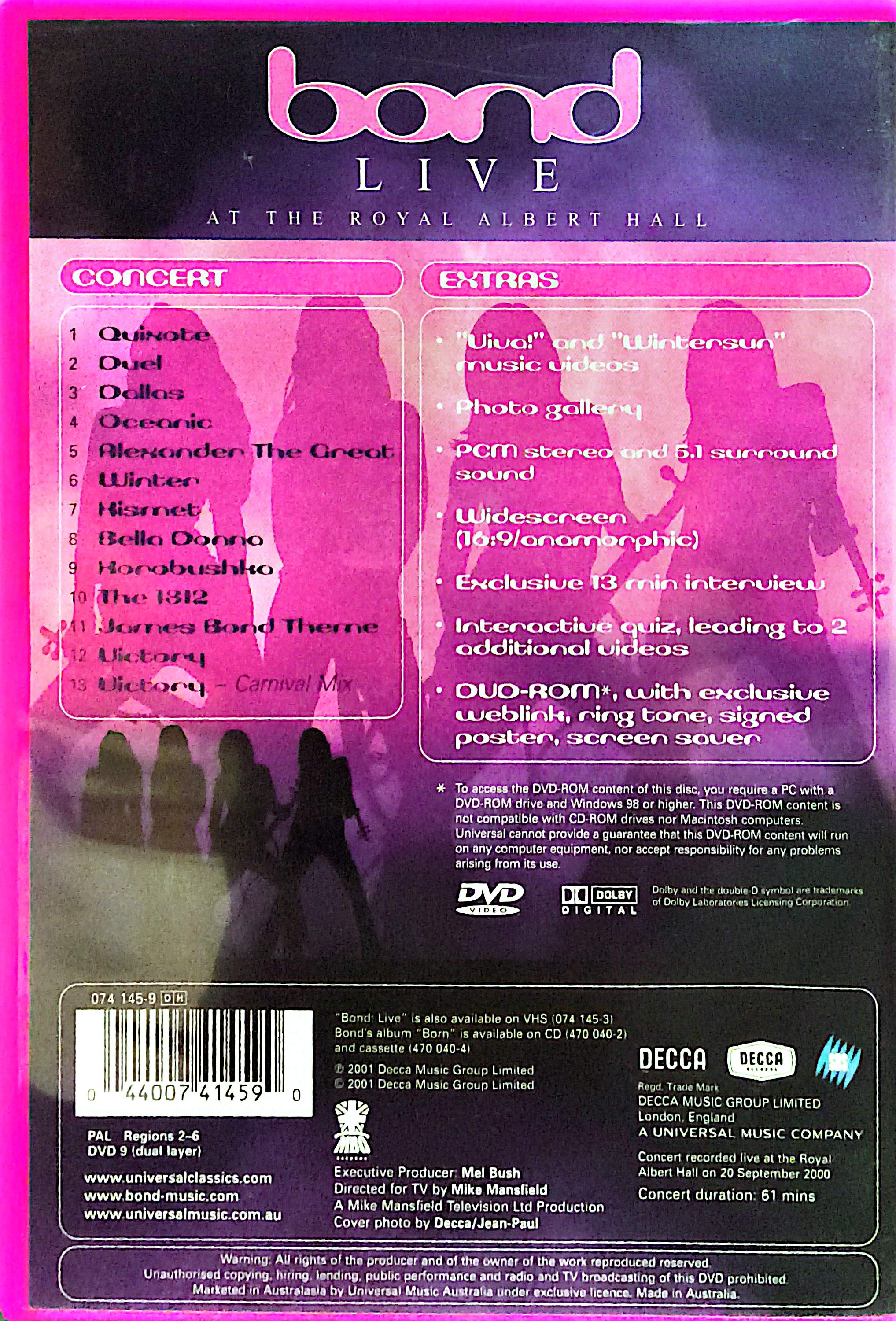 Bond - Live DVD