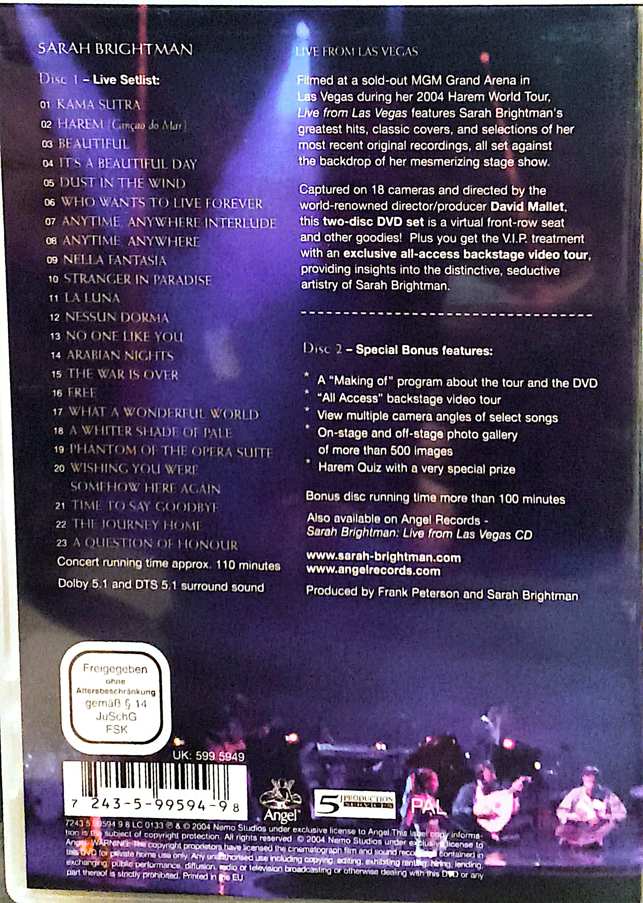 Sarah Brightman - The Harem World Tour Live From Las Vegas 2DVD