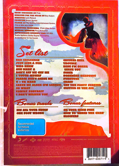 Pink - Funhouse Tour - Live In Australia DVD