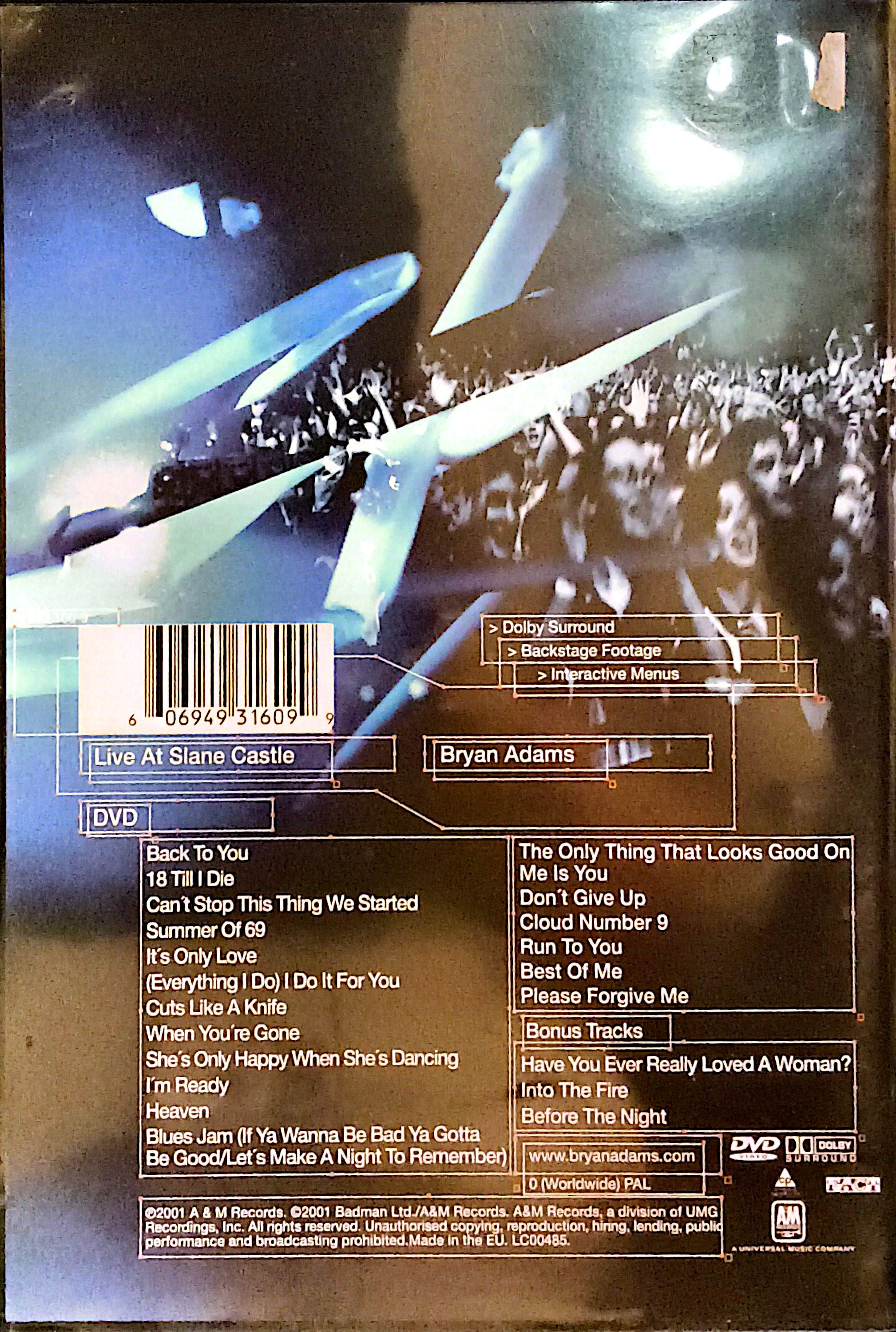 Bryan Adams - Live At Slane Castle DVD