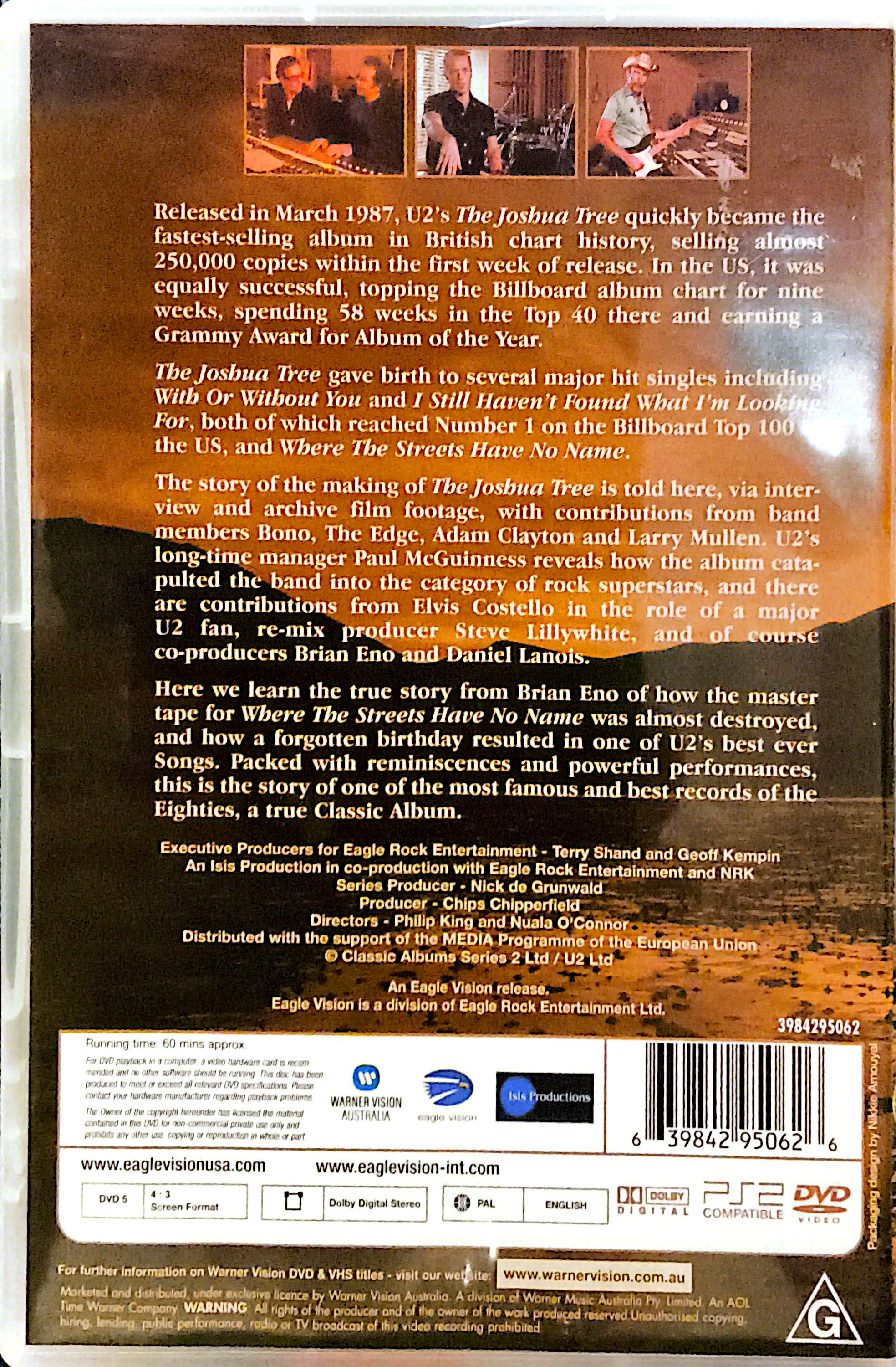 U2 - The Joshua Tree DVD