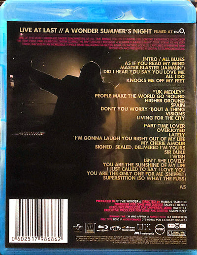 Stevie Wonder - Live at Last A Wonder Summer's Night Blu Ray DVD